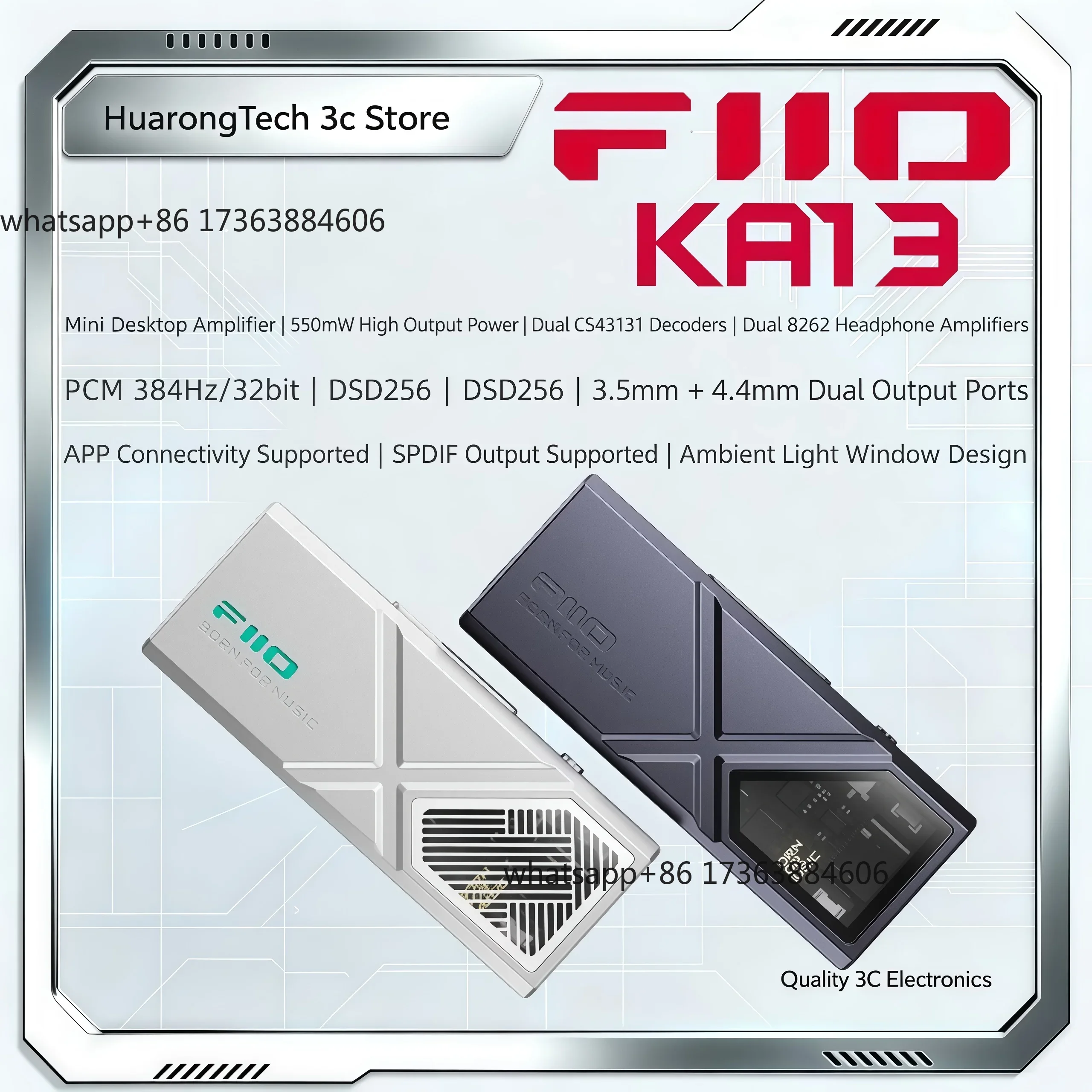 Headphone Amplifier - KA13 USB DAC Kulaklık Amplifikatörü, Jade