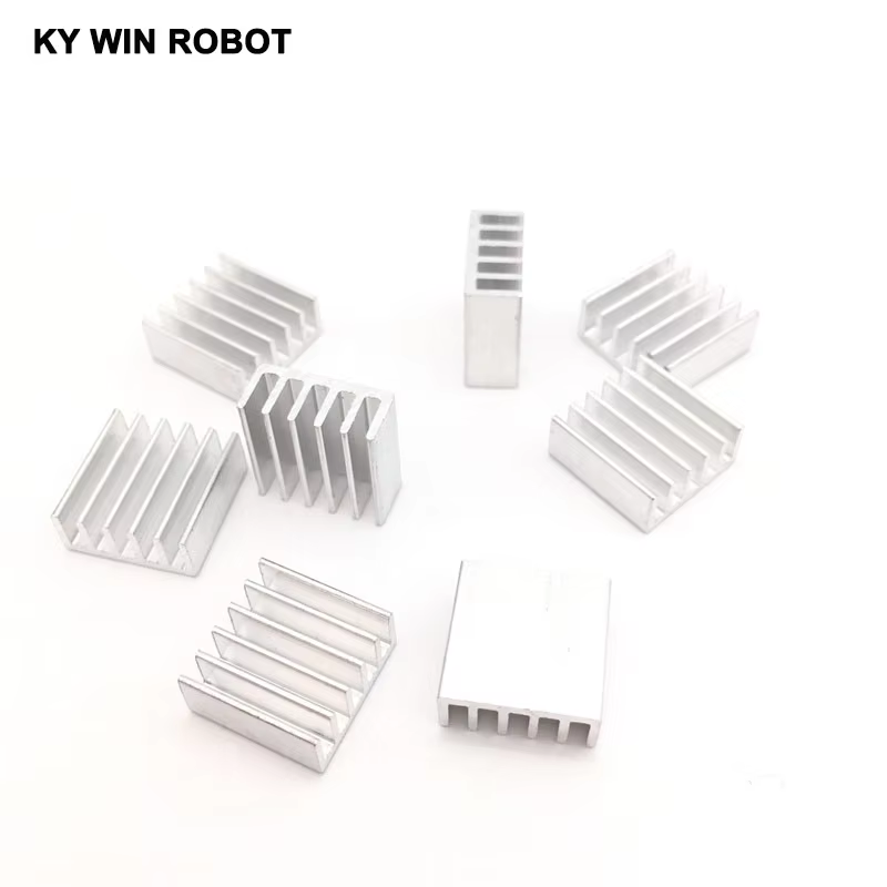 Heatsink Aluminum - 50 adet, 14x14x6 mm boyutlarında, ekstrüde