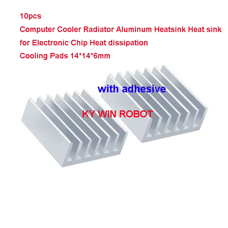 Heatsink Aluminum - 10 Adet Mini Yapışkanlı Alüminyum Radyatör