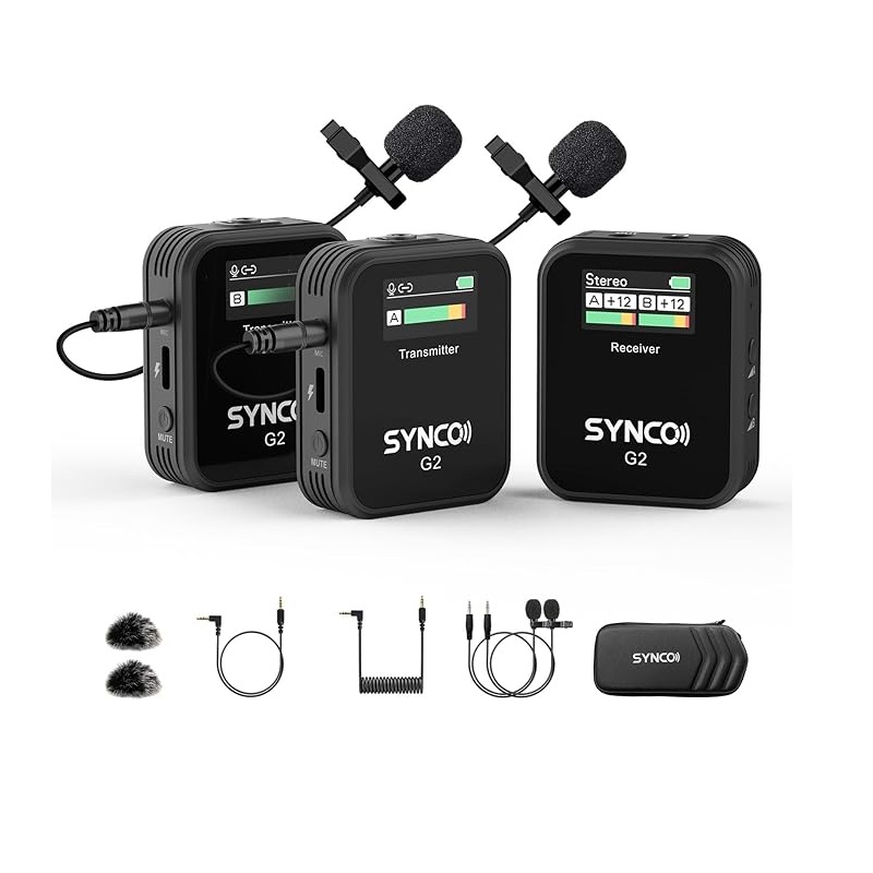 Microphone Capsule - SYNCO Kablosuz Yaka Mikrofonu, G2(A2) 2.4G