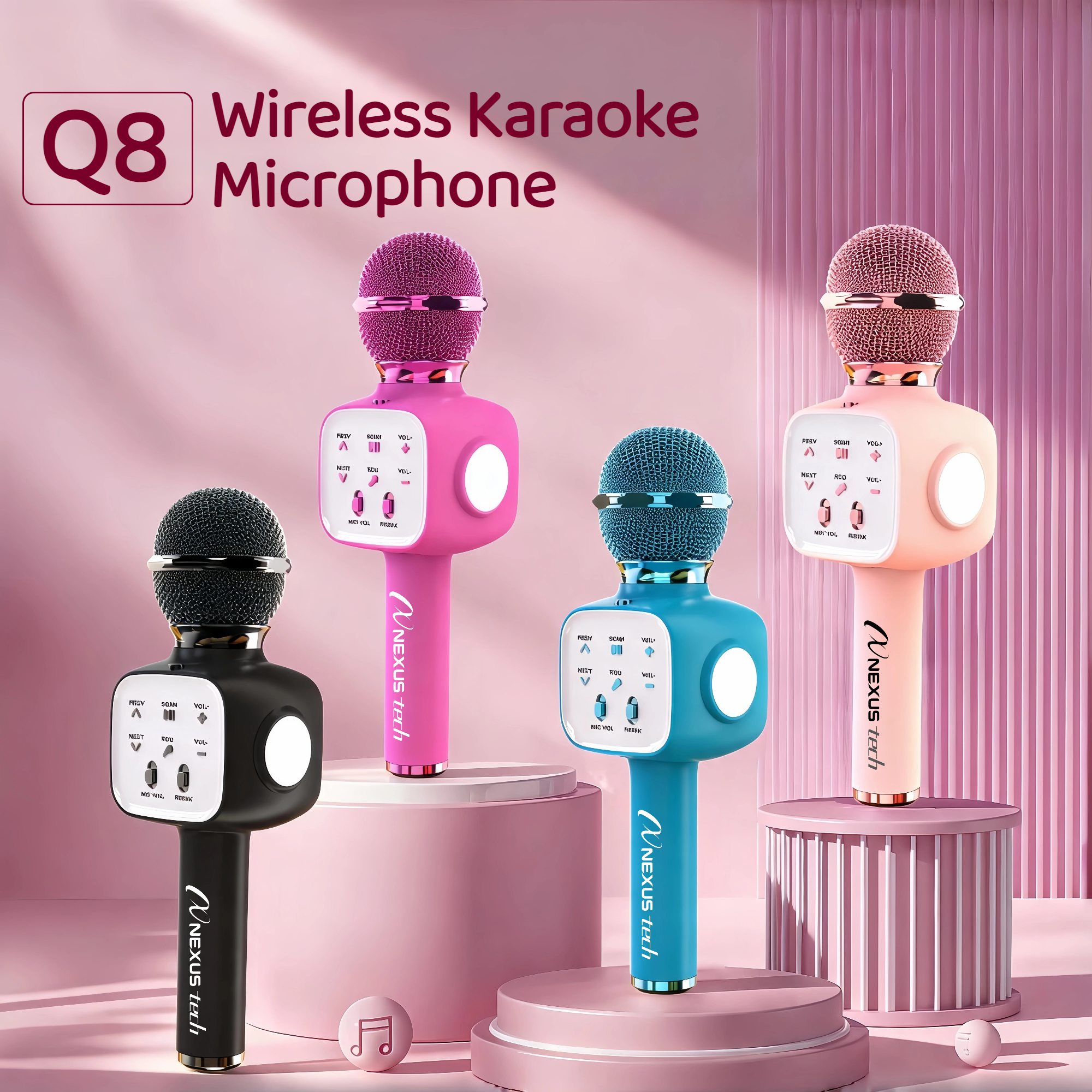 Condenser Microphone Kit - Halloween Premium Kablosuz Karaoke Cihazı, Bluetooth