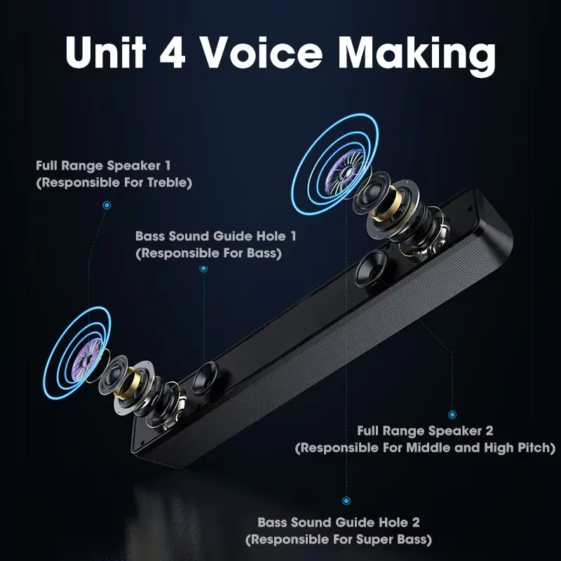 Bluetooth 5.0 4D surround ses  - Full Range Speaker incelemesi ve fiyatı